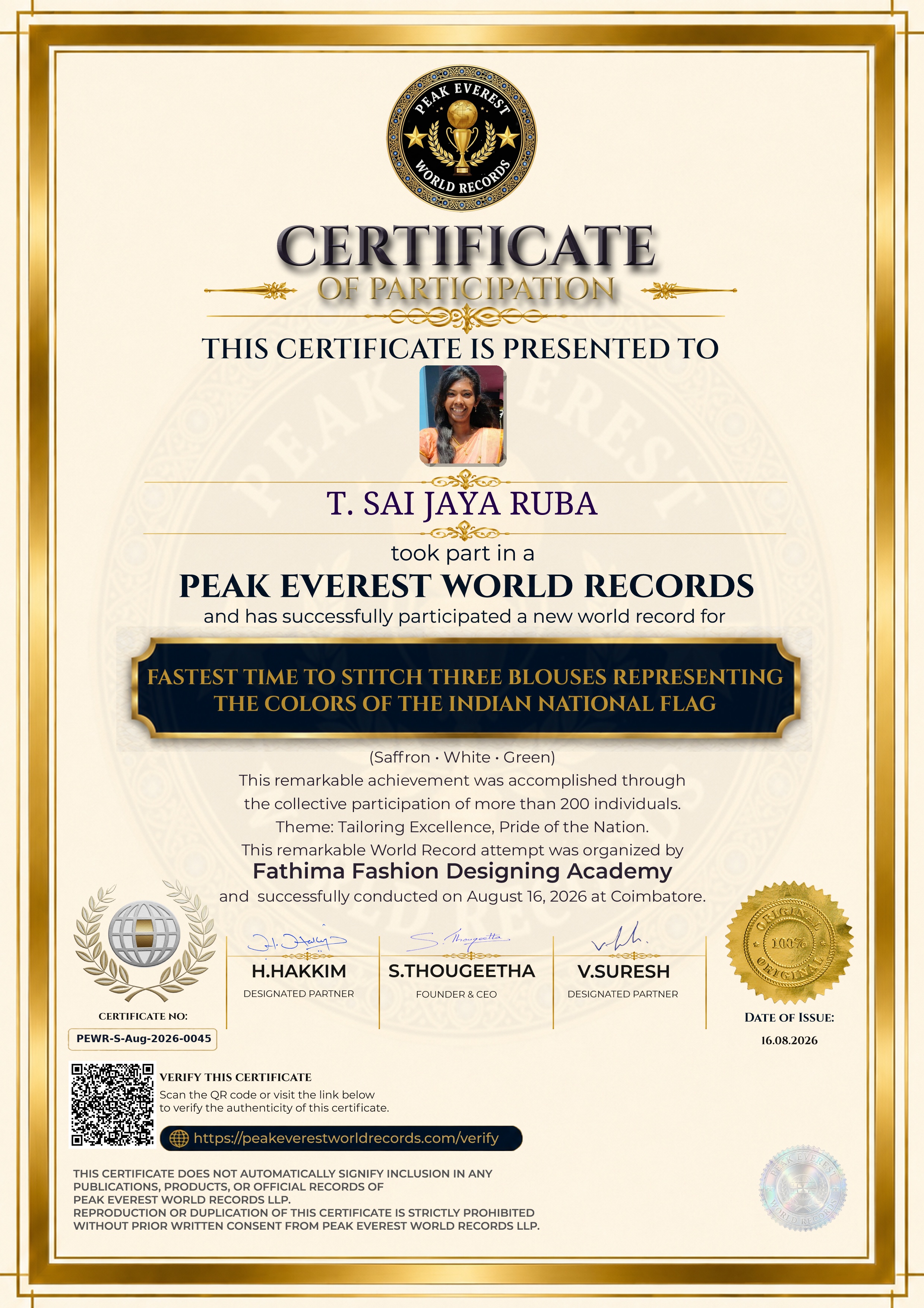 Certificate